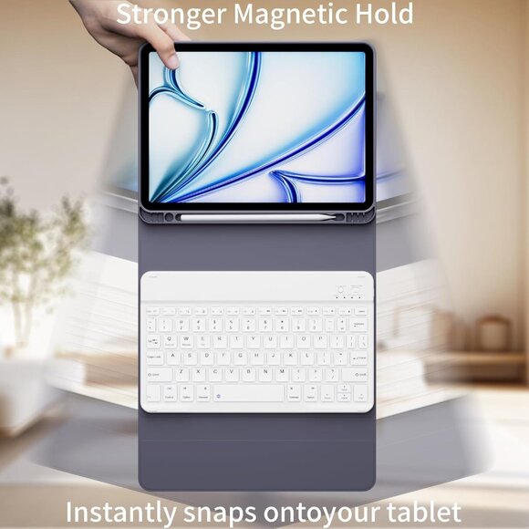 Keyboard Case for iPad Air 7th Gen 11" M3 2025/M2 2024 Air 5th/4th 10.9" - Picture 7 of 8